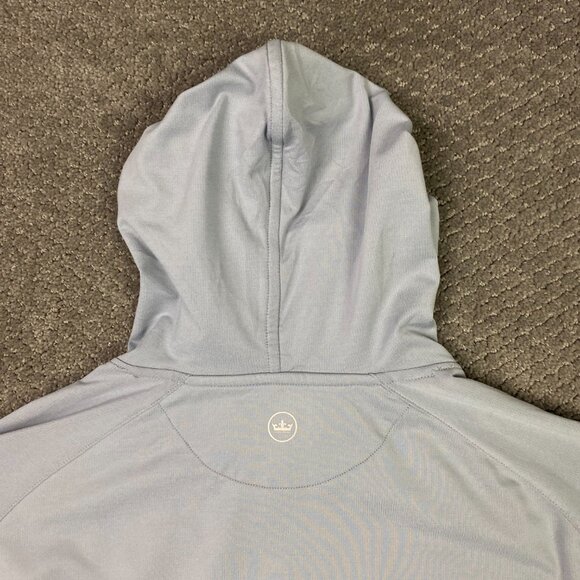 Peter Millar Performance Hoodie Men's XL Gray golf Athletic Athleisure Stretch - Picture 5 of 9